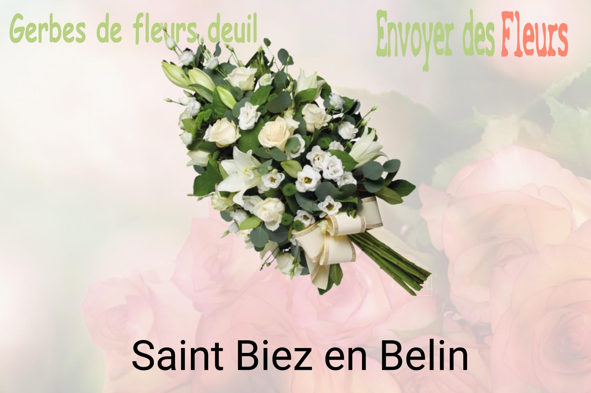 Gerbe de fleurs de deuil livrée à Saint-Biez-en-Belin